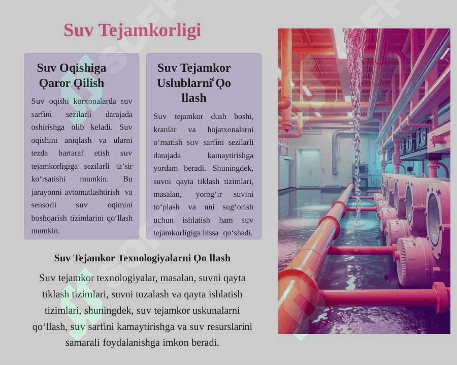 Sanoat korxonalarida resurs tejamkorligiga erishish yo’llari 4