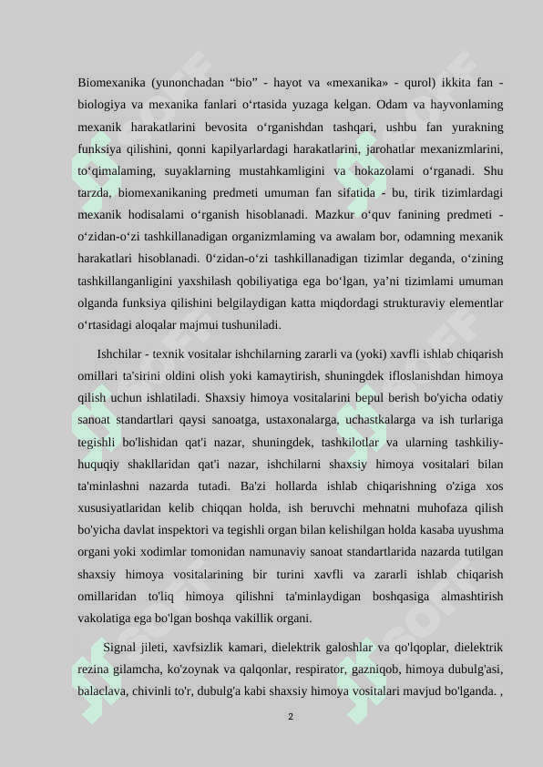 Boshni himoyalovchi shaxsiy vositalariga qo'yiladigan biomexanik talablar 2