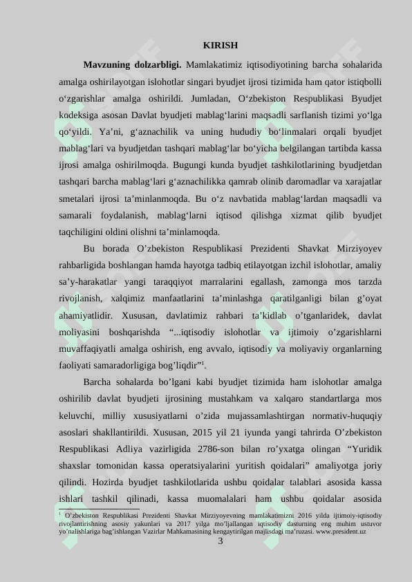 Byudjet tashkilotlarida kassa va kassa operatsiyalari 3