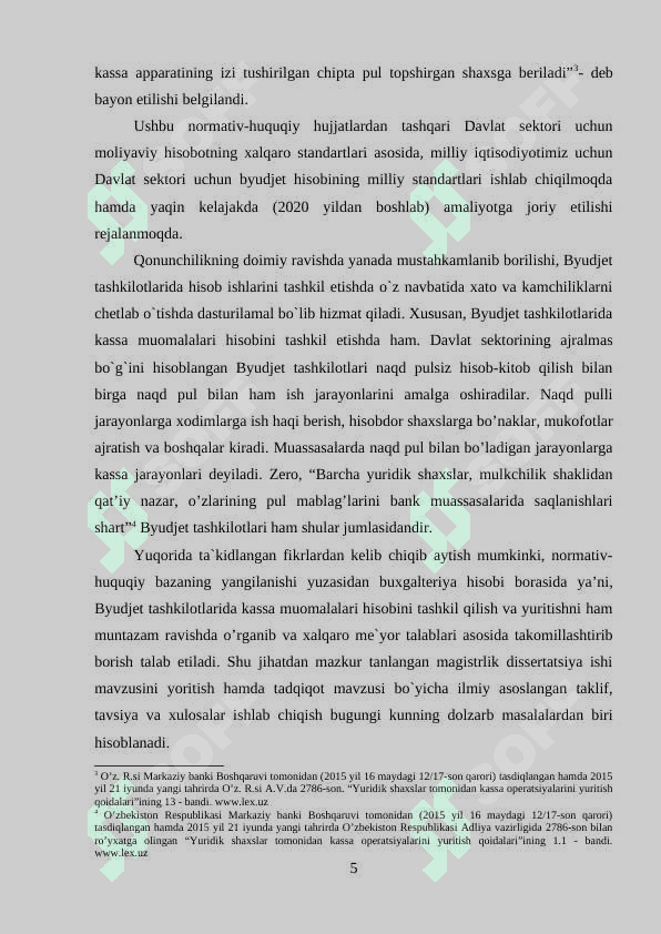 Byudjet tashkilotlarida kassa va kassa operatsiyalari 5
