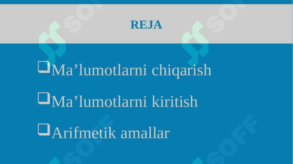 C++ da kiritish chiqarish operatorlari va arifmetik amallar 2