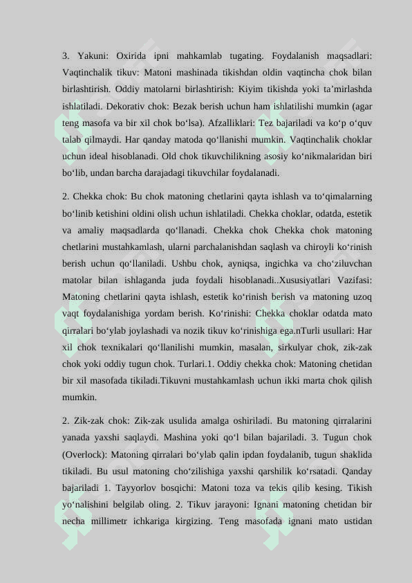 Qo‘l choklaridan namunalar tayyorlash. 4