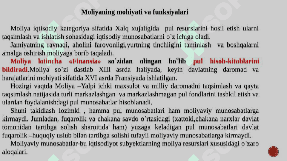 Moliya tizim. Davlat byudjeti va fiskal siyosat 4
