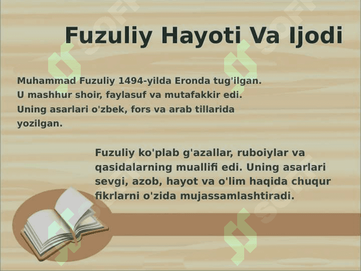 Fuzuliy g'azallari tahlili 2