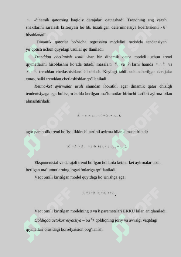 Additiv va multiplikativ ekonometrik modellarni tuzish. 4