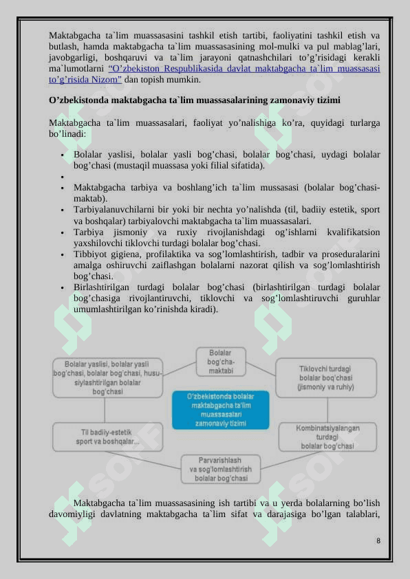 Maktabgacha ta’lim muassasini avtomatlashtirish 8
