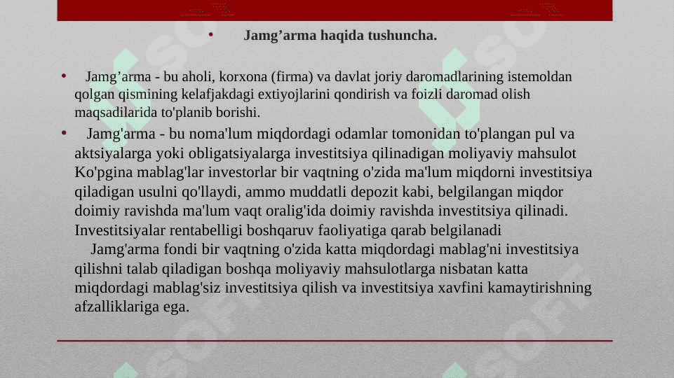 Jamg’arma va unga ta’sir etuvchi omillar 3