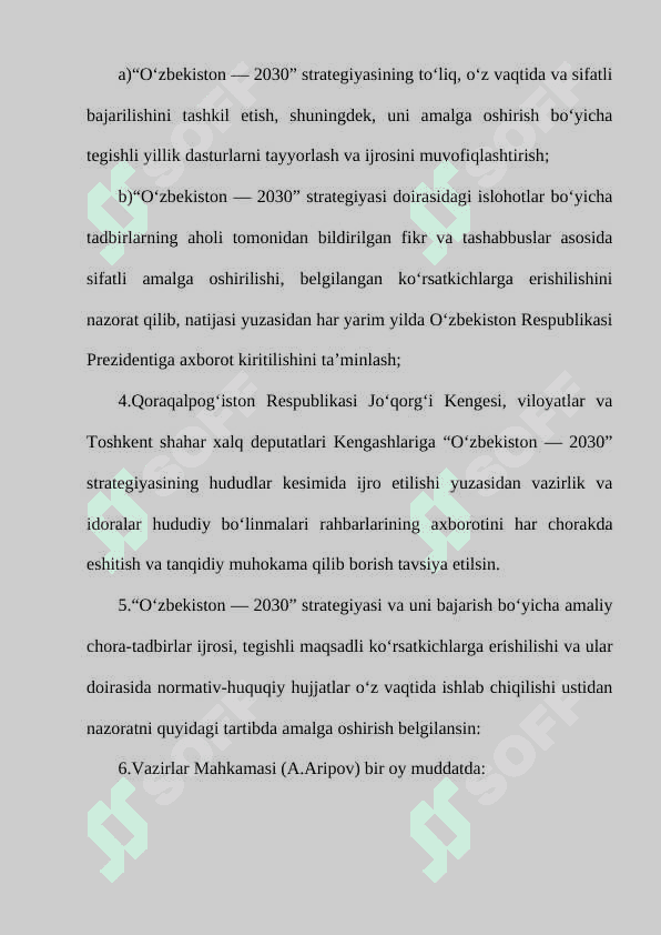 “O‘ZBEKISTON — 2030”  STRATEGIYASI KONSEPSIYASI 7