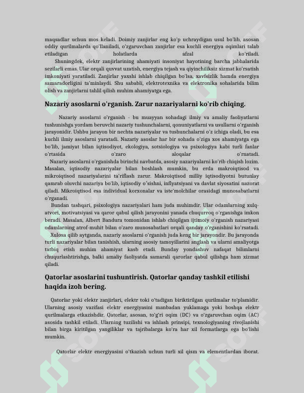 Elektr zanjirlar tahlilida qatorlar tatbiqlari. 4