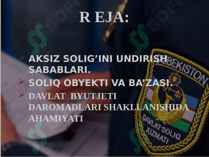 AKSIZ SOLIG'INING IQTISODIY MOHIYATI VA DAVLAT  BYUTJETI DAROMADLARI SHAKLLANISHIDA AHAMIYATI 2