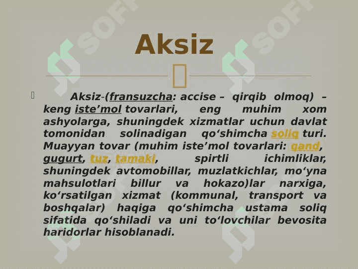 AKSIZ SOLIG'INING IQTISODIY MOHIYATI VA DAVLAT  BYUTJETI DAROMADLARI SHAKLLANISHIDA AHAMIYATI 3