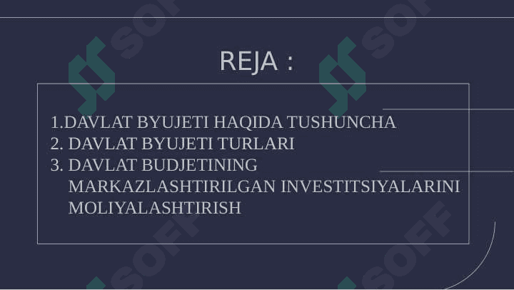 davlat budjetining mamlakat moliya tizimining boshqa bo'g'inlari bilan o'zaro bog'liqligi 2