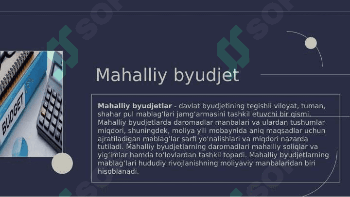 davlat budjetining mamlakat moliya tizimining boshqa bo'g'inlari bilan o'zaro bog'liqligi 6