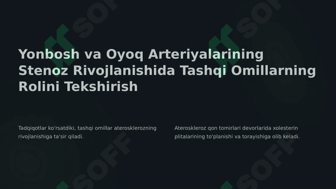 Yonbosh va erkin oyoq sohalardagi artriyalar taraqqiyotiga tashqi omillarning ta'siri 7