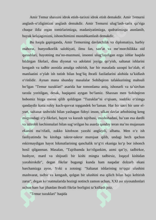 Amir Temurning dargoxiga panox istab kelganlar xaqidagi tuzugi 3