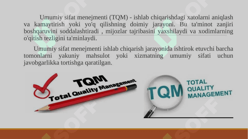Umumiy sifat menejmenti (TQM) 2