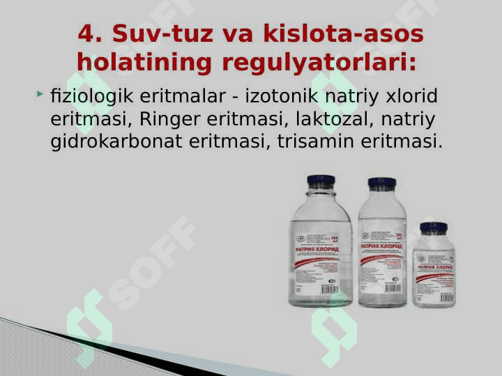 Qon depolari. Limfa ornini bosuvchi suyuqliklar fiziologiyasi. 8