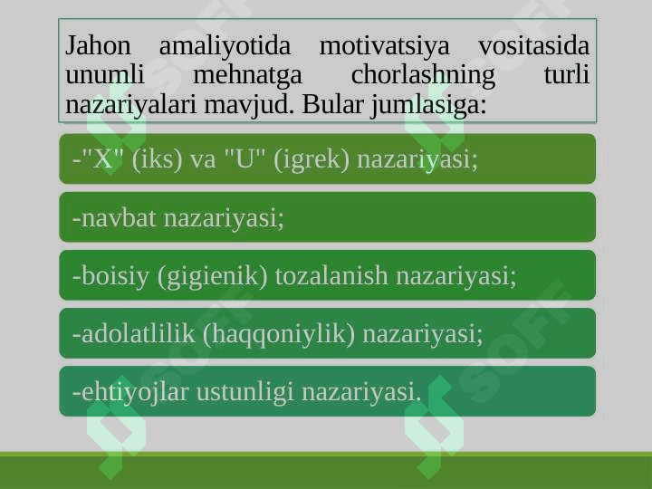 XODIMLARNI MOTIVATSIYA QILISH VA ULARGA VAKOLAT BERISH 2