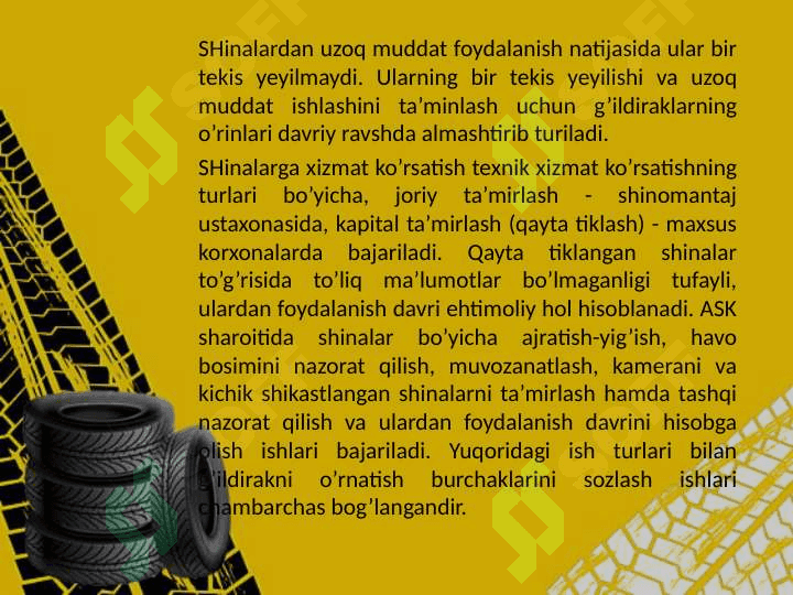 SHINALARNI YECHISH VA TA'MIRLASH JIHOZLARI 5