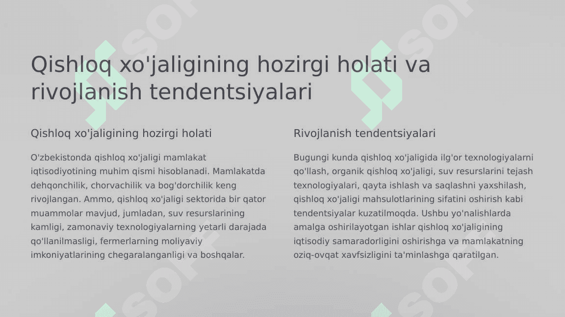 Qishloq xo'jaligida yangi texnika va ilg'or texnalogiyalarning iqtisodiy samaradorligi 2