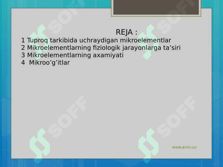 Mikroelementlar va ularning fiziologik ahamiyati 2