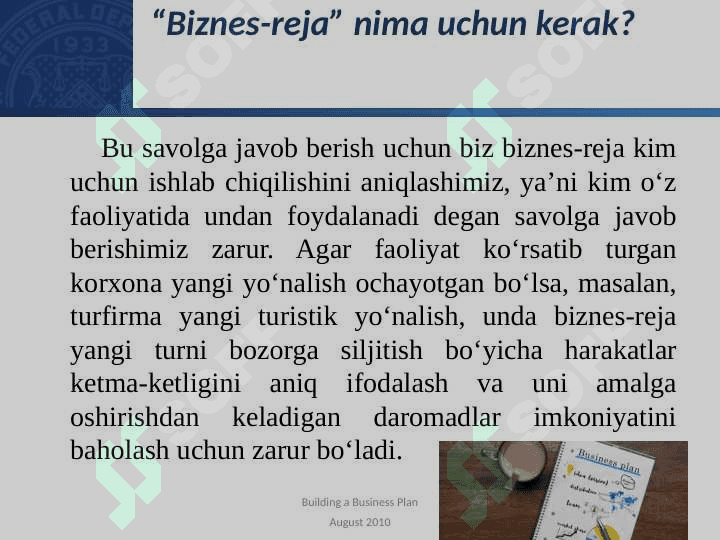 Mehmonxona xo‘jaligida biznes-reja 5
