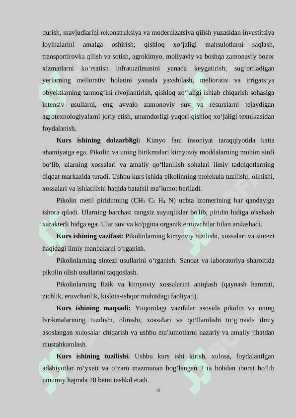 β-pikolin va uning birikmalarini-molekula tuzilishi,olinishi, xossalari va ishlatilishi. 4
