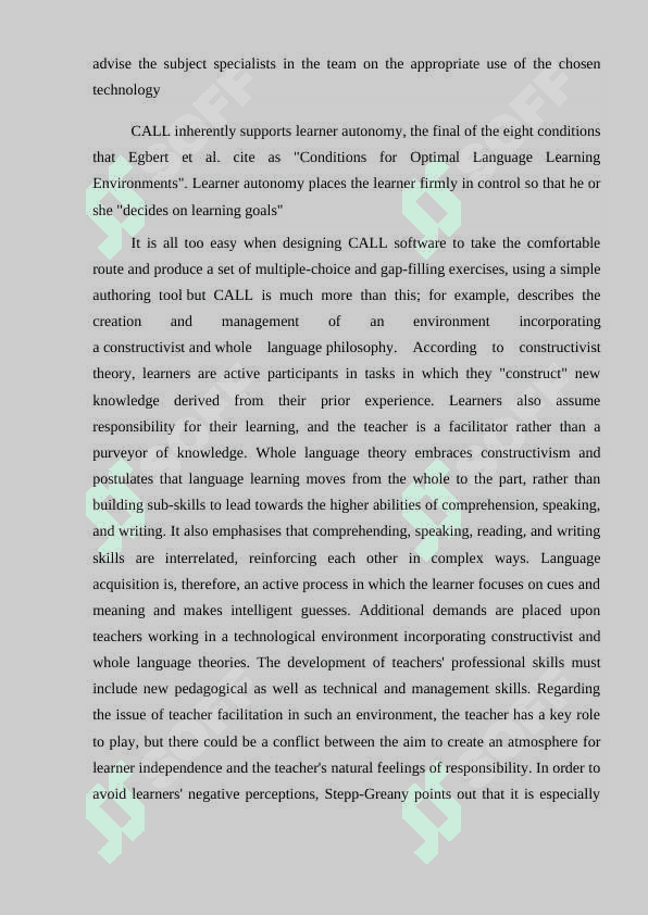 COMPUTER ASSISTED LANGUAGE LEARNING 5