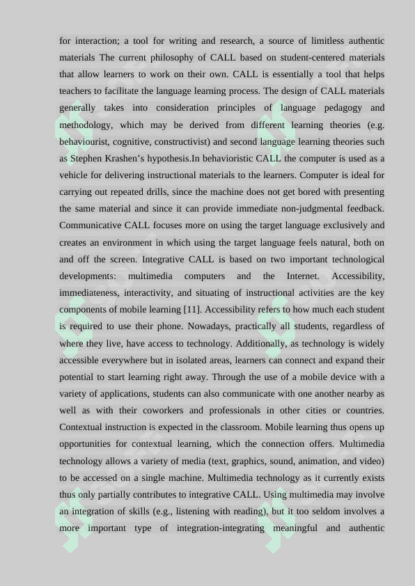 COMPUTER ASSISTED LANGUAGE LEARNING 7