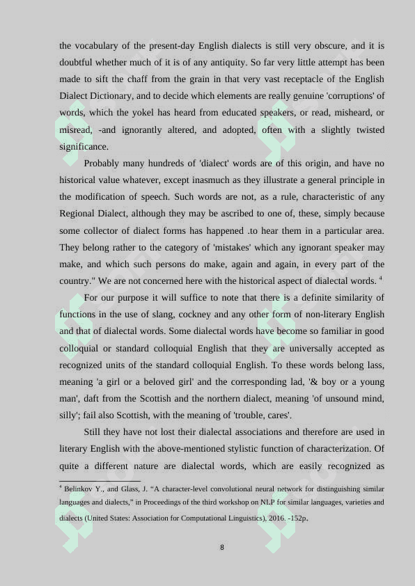 Dialectal words 8