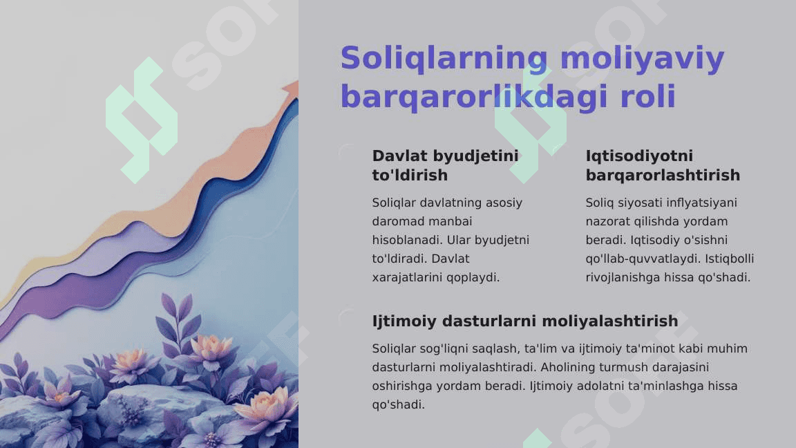 Soliqlarning Iqtisodiy Mohiyati va ahamiyati 2