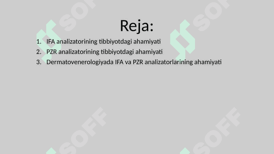 IFA va PZR analizatorining tibbiyotdagi ahamiyati 2
