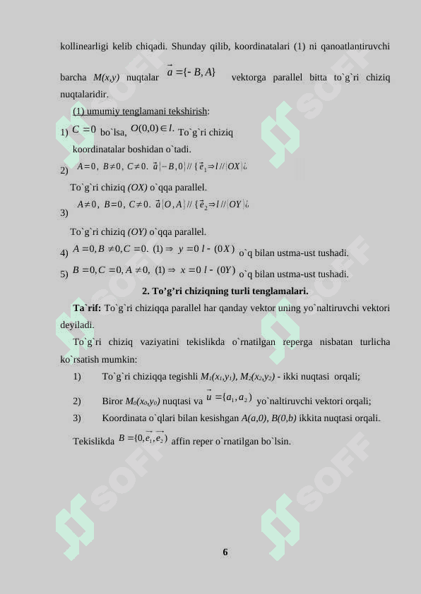 Tekisliklarning o’zaro vaziyati 6