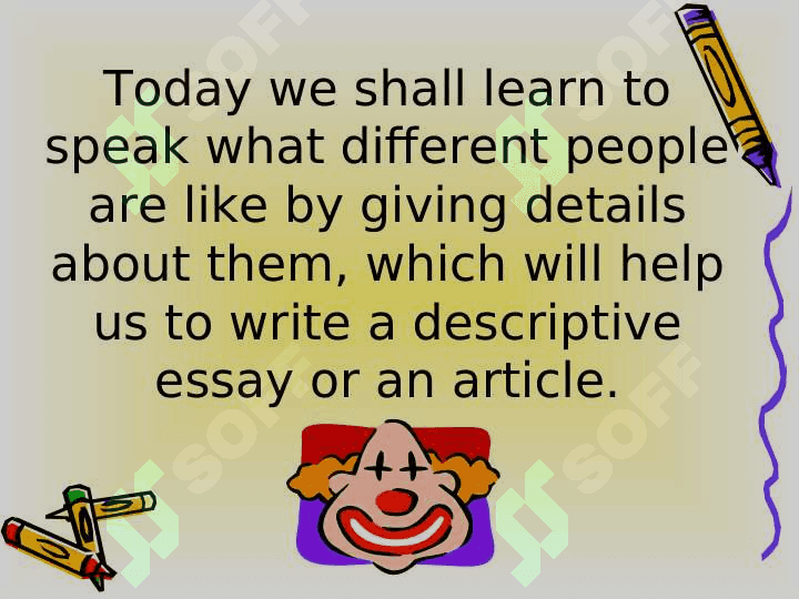 DESCRIBING  PEOPLE 2