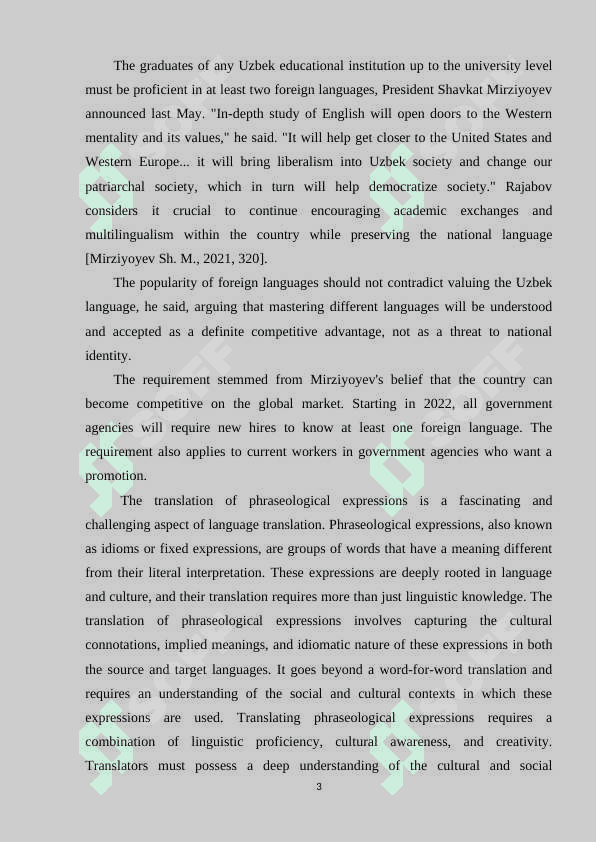 Translation of phraseological expressions 3