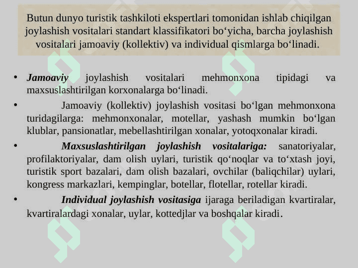 Mehmonxonalarni tasniflash tizimi 5