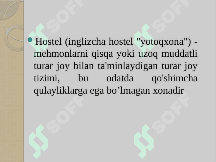 Hostel joylashtirish vositasi 2