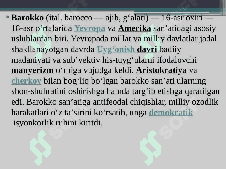 Barokko uslubi 3