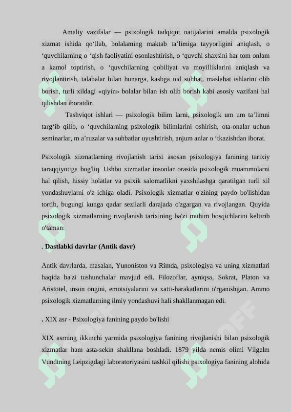 Psixologik xizmatda samarali boshqaruv tizimini shakllantirish bosqichi 8
