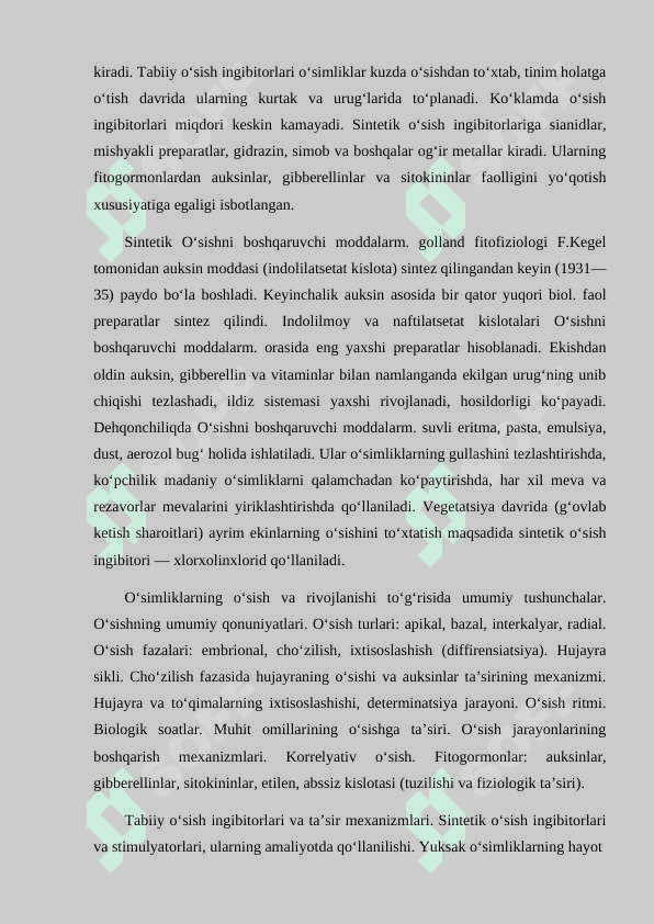 TABIIY O‘SISH INGIBITORLARI VA ULARNING FIZIOLOGIK ROLI 4