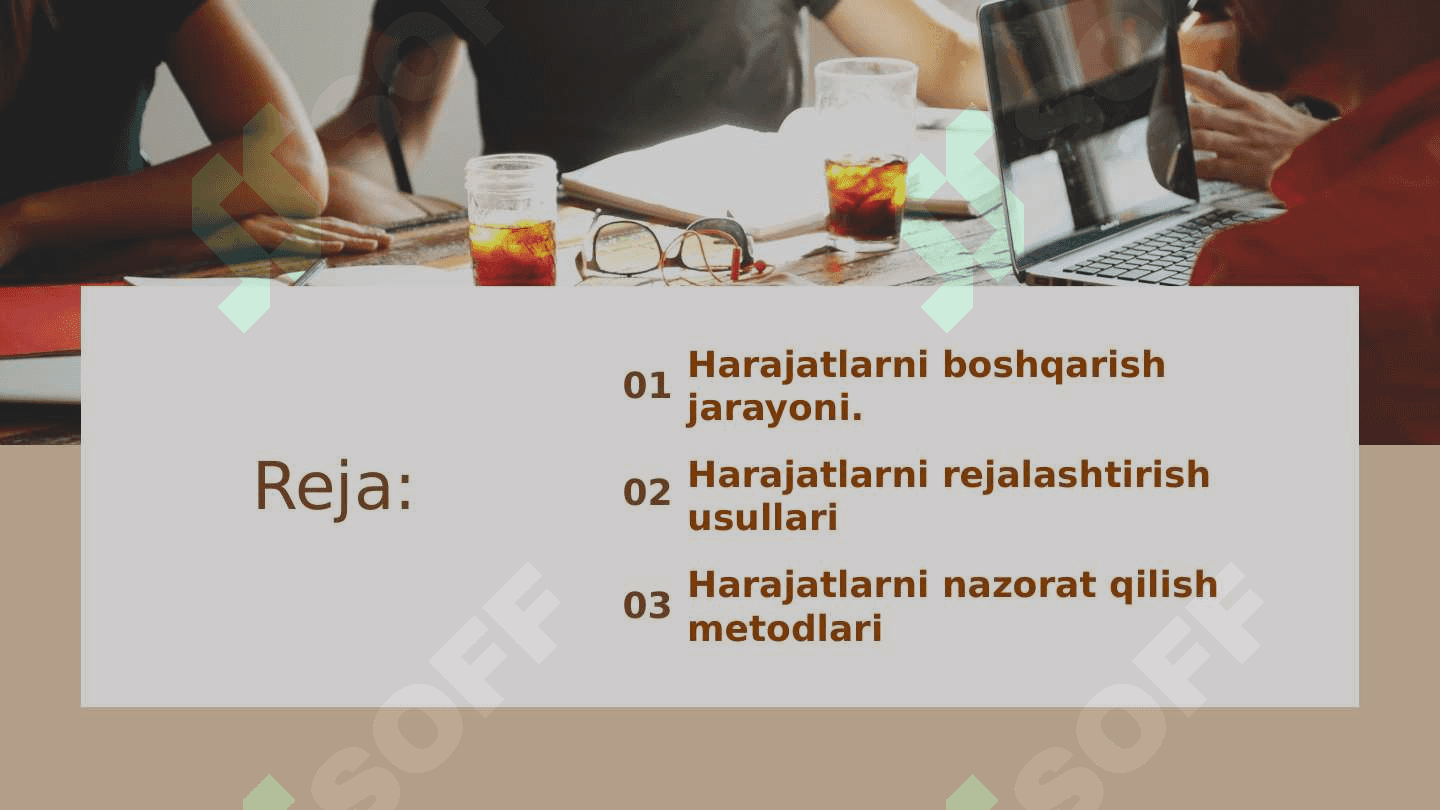 Loyiha xarajatlarni boshqarish 2