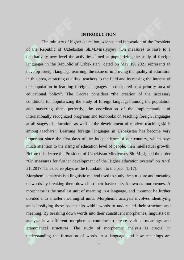 Morphemic analysis and its basic units 2