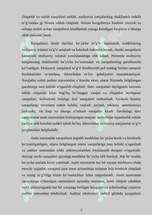 DAVR XARAJATLARI AUDITI 5