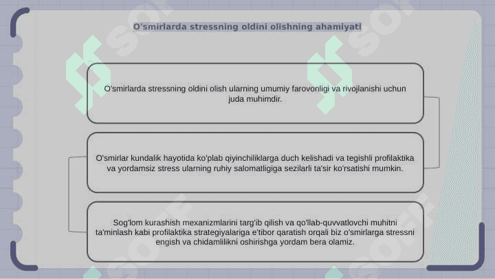 O'smirlarda stressni oldini olish 6