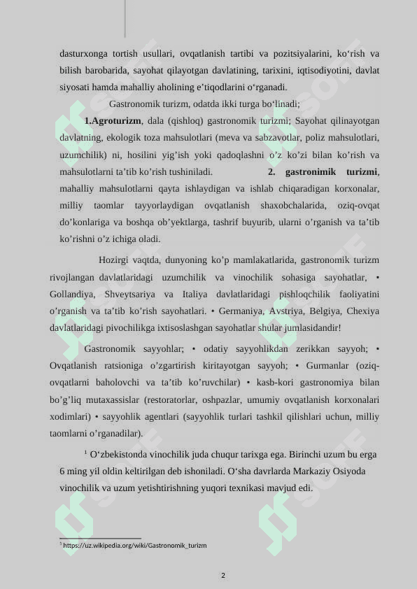 O'ZBEKISTONDA TURIZIMNI RIVOJLANTIRISHNING USTUVOR YO'NALISHLARI 2