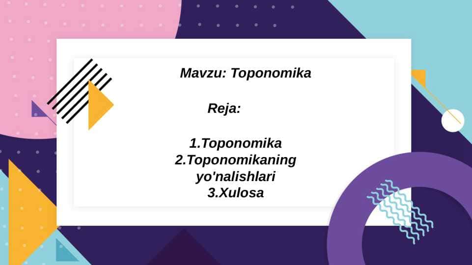 Toponomika
