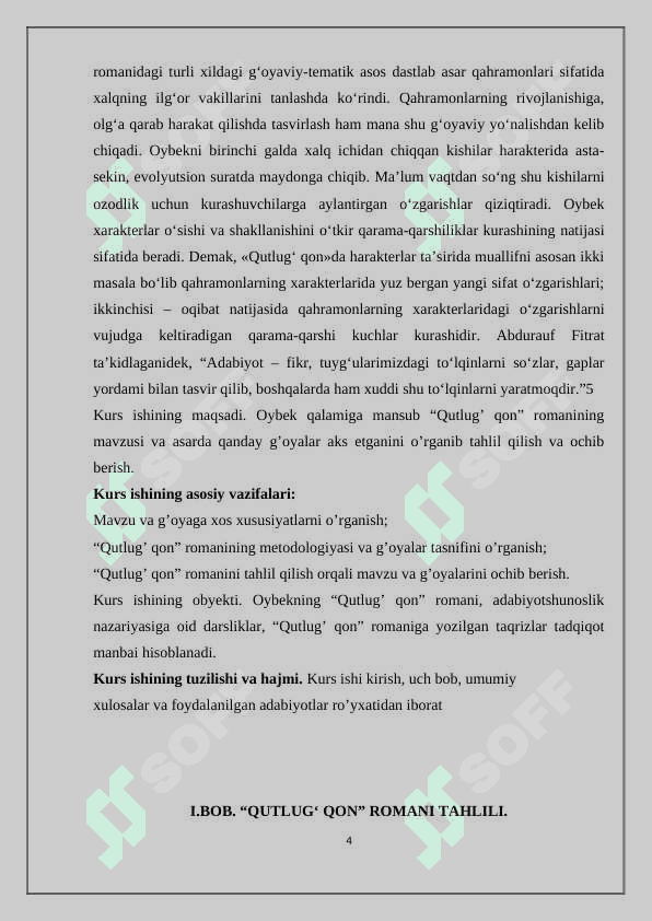 "Qutlugʻ qon " romanida milliy ozodlik motivlarining badiiy talqini 4