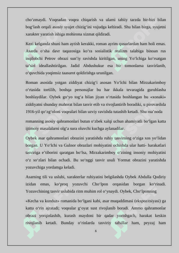 "Qutlugʻ qon " romanida milliy ozodlik motivlarining badiiy talqini 6