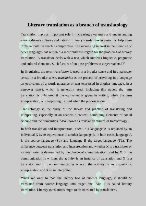 STUDIES ON LITERARY TRANSLATION AND ITS ASPECTS » 6