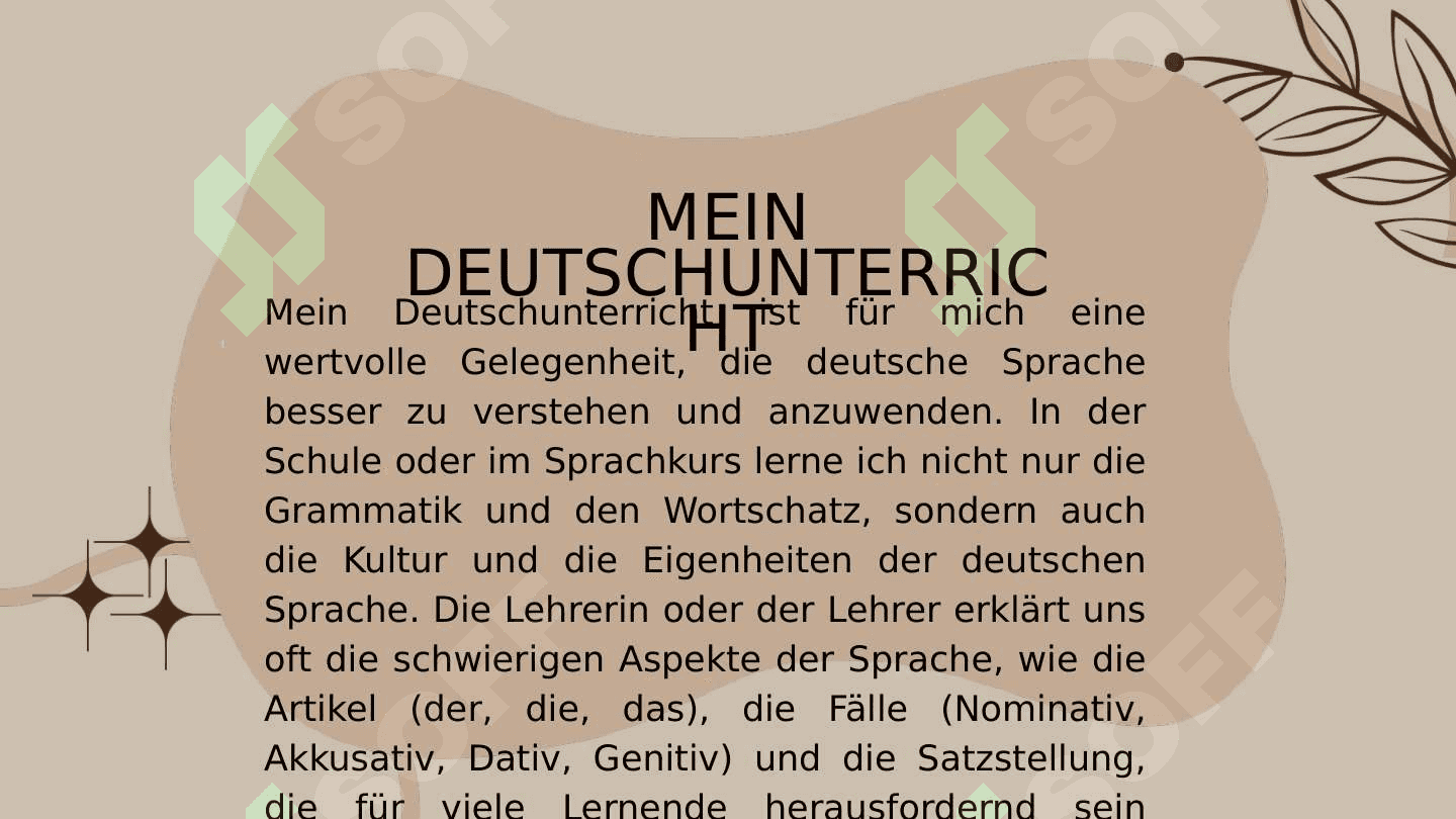 Mein Deutschunterricht 2